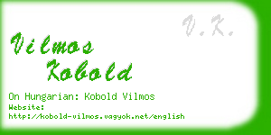 vilmos kobold business card